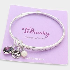 February birthday stone bracelet